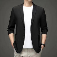Traje De Hombre Gentleman Fashion Talla M-7XL Algodón De Alta Calidad Ropa De Trabajo Negocios Estilo Coreano Casual Blazer Dobles Botones - details 4