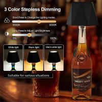 Lámpara De Mesa Inalámbrica Para Botella Con Control Táctil Y 3 Colores Iluminación Nocturna Recargable USB Para Barra Vino Luz De Escritorio - details 1