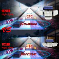 Lámpara De Pared Solar Exterior Con 182 LED Y Cabezas Ajustables Luz De Seguridad IP65 Impermeable Con 3 Modos De Trabajo Luz De Inundación LED Moderna - details 3