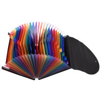 Organizador De Archivos A4 Con 24 Compartimentos De Tamaño Expansible Y Cubierta En Colores Arcoíris Para Escuela - details 12