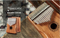 Miwayer Kalimba De Madera De Mahogany 17/21 Teclas Piano De Dedo Portátil Para Principiantes Regalo Para Niños Navidad - details 0