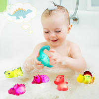 Juguetes de baño para bebés con luz intermitente y cambio de color flashing Dinosaurio inflable para niños Regalos de Navidad para niños normales productos con batería - details 11