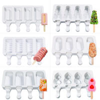 Molde De Hielo De Silicona Para Helado Y Jugos DIY Con 4 Agujeros Molde De Pascuitos Ecológico Y Resistente Para Hornear - details 1