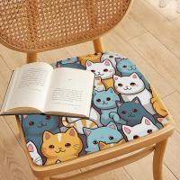 Cojín De Silla De Oficina Y Coche Con Diseño De Gatos Lindos Y Divertidos 45x45cm Almohada De Sofa Transpirable Y Cómoda Para Decoración Tatami - details 10