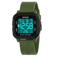 Reloj Deportivo Digital Para Hombre YIKAZE Negro Resistente Al Agua 3Bar Reloj Militar Con Alarma Y Cronómetro Pantalla LED Reloj De Pulsera Electrónico - details 13