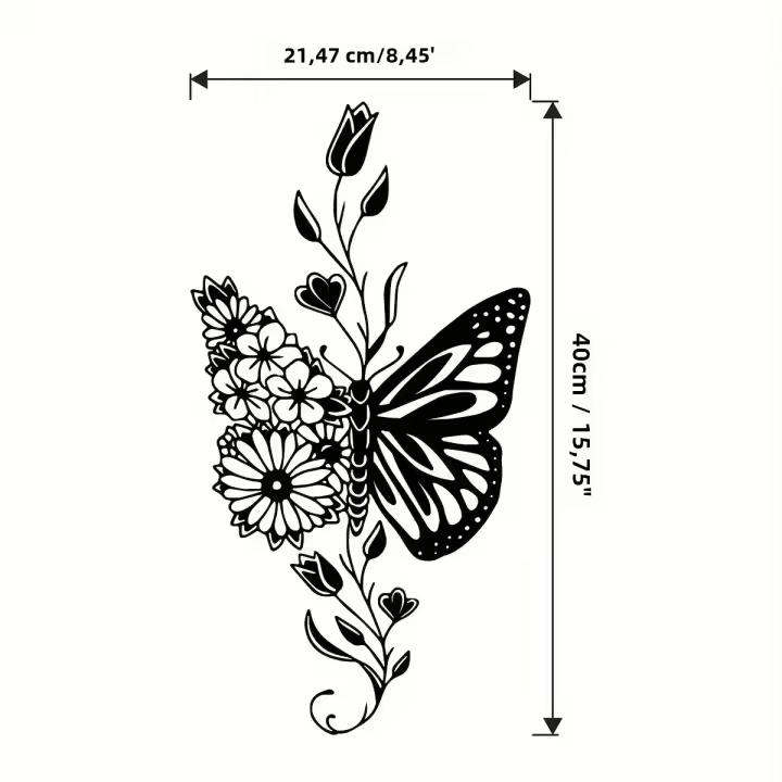 Arte De Mariposa De Hierro Para Pared Grande Decoración Exterior Para Porche Decoración Colgante Para Sala De Estar Y Hogar Moderna - 1