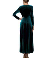 Vestido Largo De Veludo Elegante Para Fiesta De Noche V-Neck Vestido Formal De Mujer Vestido Maxi De Autum 2023 Cierre Pullover Polyester - details 11