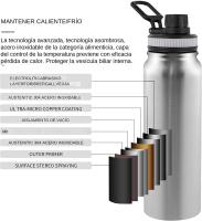 Botella Termo De Acero Inoxidable 304 Taza De Viaje Doble Capa Aislada Tumbler Botella De Agua 600/800/1000ML Portátil Para Amantes - details 1