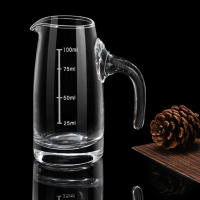 Dispensador De Whiskey Europeo De 4oz Baijiu Vaso De Vidrio Con Manija Y Escala Transparente Para Hogar Vodka Cocktails - details 2