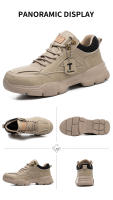 Zapatos De Seguridad Para Hombre Con Punta De Acero Indestructibles Antipinchazos Y Antideslizantes Botas Tácticas Protección Del Pie - details 8