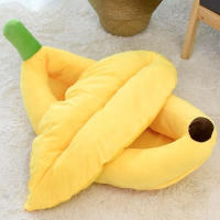Cama Para Perro En Forma De Plátano Almohadilla Suave Y Transpirable Para Pequeños Y Medianos Perros Nido De Mascota De Terciopelo - details 3