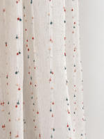 Cortina De Ventana Para Habitación De Niña Con Sensación Avanzada Y Diseño Arcoíris Hecha De Poliéster Y Lino Resistente a La Polvo Una Pieza Translúcida - details 4