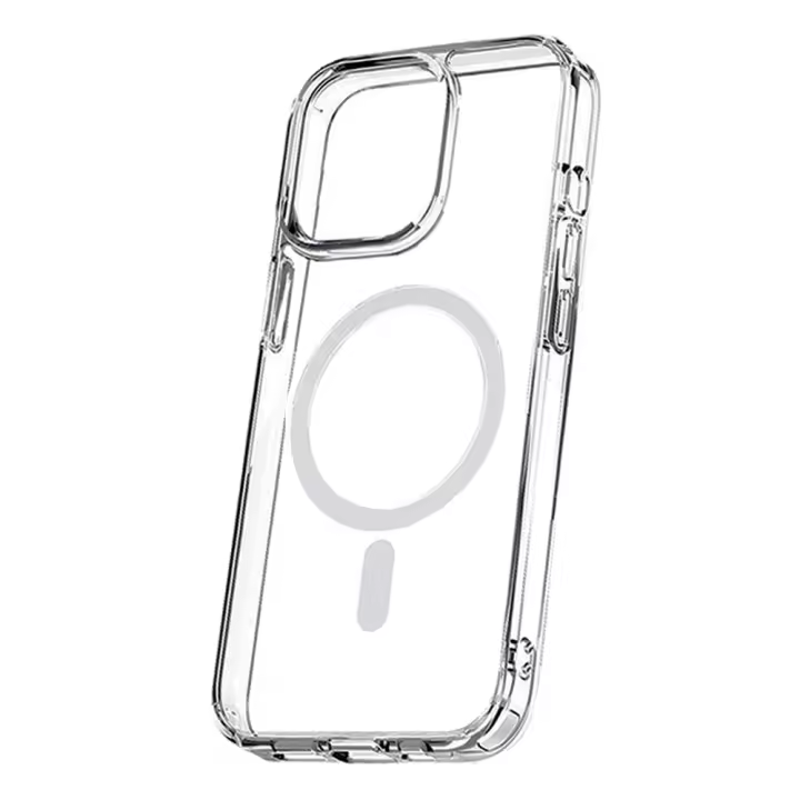 Funda Magnética Transparente Para iPhone Compatible Con Magsafe Protección Antichoque Y Antiarrugas Silicona Acrílica Resistente Al Agua Y Al Polvo Para Modelos 7 a 16 plus Y Mini - 1