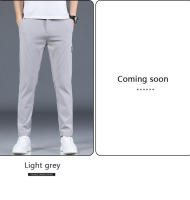 Pantalones Casuales Para Hombre De Seda Helada Verano Negro Gris Delgados Negocios Casual Elasticidad Transpirables Rectos Deportivos - details 3