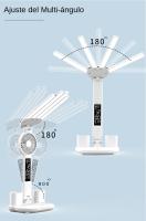Lámpara De Mesa Recargable Para Estudio Con Ventilador Y Pantalla LED Luz De Lectura Sin Sombrilla Control Táctil Incluye Batería - details 11