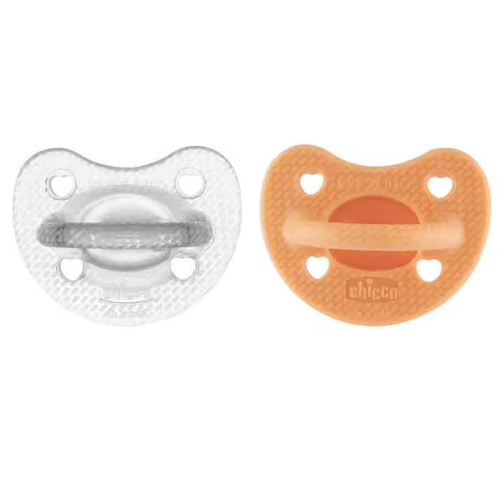 CHICCO CHUPETE PHYSIOFORMA LUXE 6-16M 2 UDS NARANJA Y TRANSPARENTE - 1