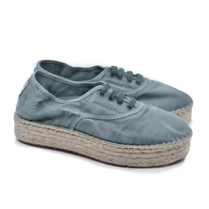 Zapatillas Lona marca Natural World para mujer en color verde - 1