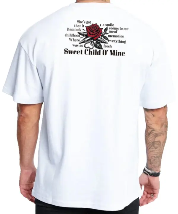 Camiseta Oversize algodón 100% - SWEET - blanca Rx Heavy Camiseta hombre algodón - 1