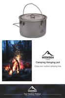 Juego De Cocina De Camping Widesea De Titanio Con Olla Y Sartén Para Turismo Y Paseos Al Aire Libre Sin Desmontaje - details 6
