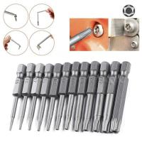 Juego De Destornilladores Magnéticos De Seguridad 50mm Con Cabezas Hexagonales Torx Y Planas Herramienta Manual De 1/4" Para Trabajar Metálicos - details 4
