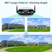 Cámara IP Inteligente WiFi 4K 8MP Panorámica 180° Ángulo De Vista Amplio Exterior CCTV Visión Nocturna Color AI Vigilancia De Video Para El Hogar - details 1
