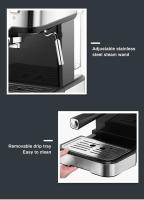 Cafetera HiBREW H5 de 1050W, Máquina de Café Espresso y Cappuccino Semi-Automática de 20 Bares, Capacidad de 1.5L, Pantalla de Temperatura - details 10