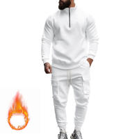 Conjunto Deportivo Casual Para Hombres Verano Otoño Invierno Con Cierre De Cremallera Y Veludo Tejido De Poliéster Talla S a XXXL - details 4