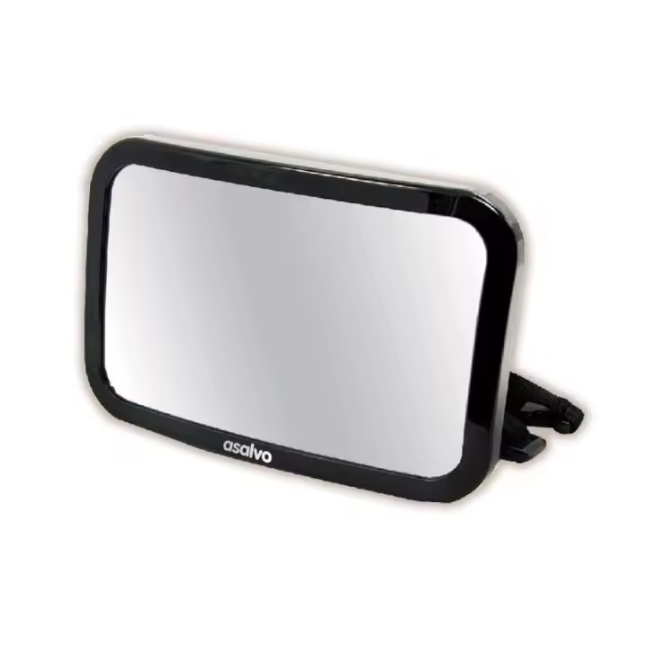 Asalvo Espejo Retrovisor para Coche - Instalación Fácil, Rotación de 360º, Gran Ángulo de Visión, Correas Ajustables - 1