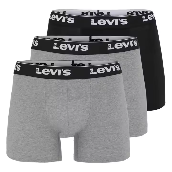 Pack de 3 Calzoncillos Boxer Levis Grey Combo de Algodón Elástico - 1