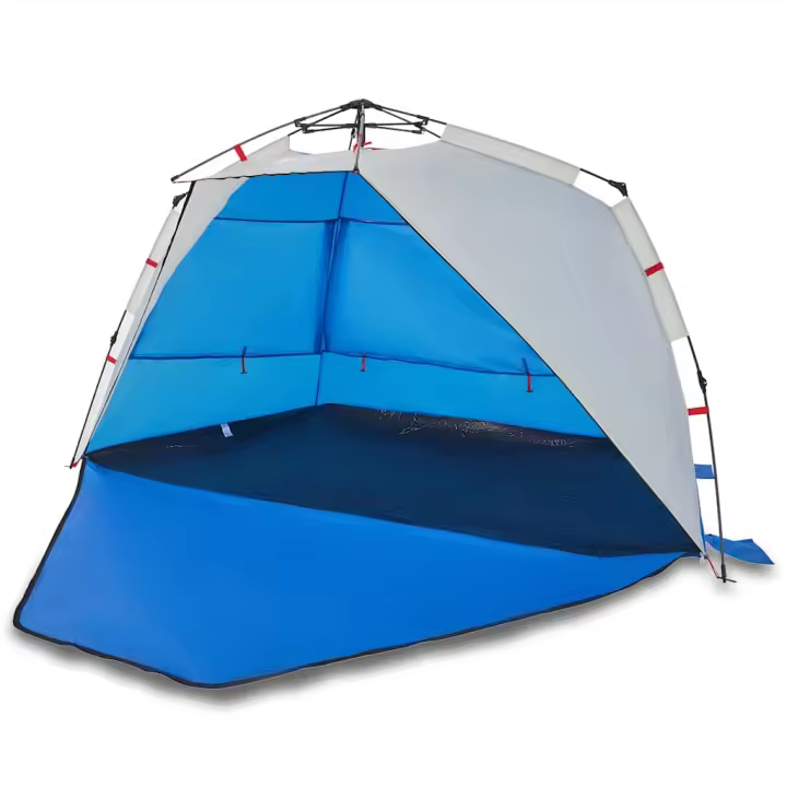 vidaXL Tienda de playa 3 personas impermeable apertura rápida azul - 1