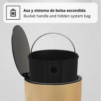 - Cubo con pedal papelera con tapa para baño, WC, salón y dormitorio - details 2