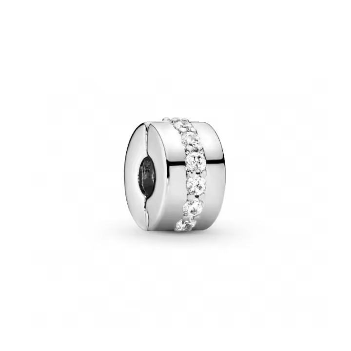 Clip Pandora Sendero Luminoso - 791972CZ - Plata - Circonitas Cúbicas Transparentes - 1