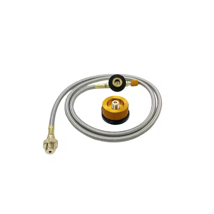Adaptador De Recarga De Propano Para Estufa De Camping Al Aire Libre Con Cuerda De Extensión Convertidor De Tanque De Gas a Estufa Extension Cord De Metal 100cm - 1