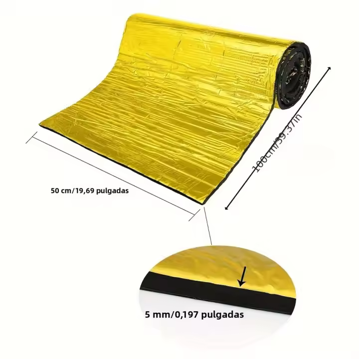 Almohadillas De Aislamiento Térmico Y Acústico Autoadhesivas De Espuma De Aluminio Para Capó De Coche Aislamiento Térmico Y Acústico Para Vehículo - 1