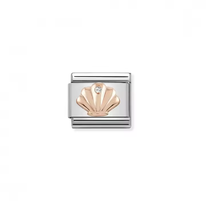 Link Nomination Acero y Oro Rosa "Concha" 430305 26 - 1