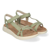 Davinia Shoes Sandalias Planas de Mujer, Comodas y Elegantes, Diseño Moderno con Tiras Cruzadas en la Pala y Cierre Comodo de Velcro. Shoes&Blues.es AD-3261-Verde - details 0