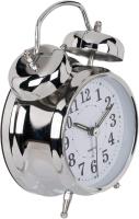 Elegante reloj despertador retro con campana, analógico, de cuarzo, de metal/plástico, con luz nocturna LED y función de doble gong, ideal como reloj de mesa - details 1