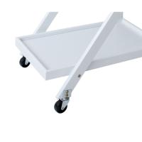Meyvaser Carro de Servicio Plegable con Ruedas 65x40x85cm Blanco - Mueble de Cocina Elegante y Decorativo - details 1