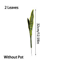 Plantas Artificiales Sansevieria 32/37cm Para Decoración De Jardín Y Hogar Plástico Bonsái DIY Falso Verde Para Interior Y Exterior - details 1