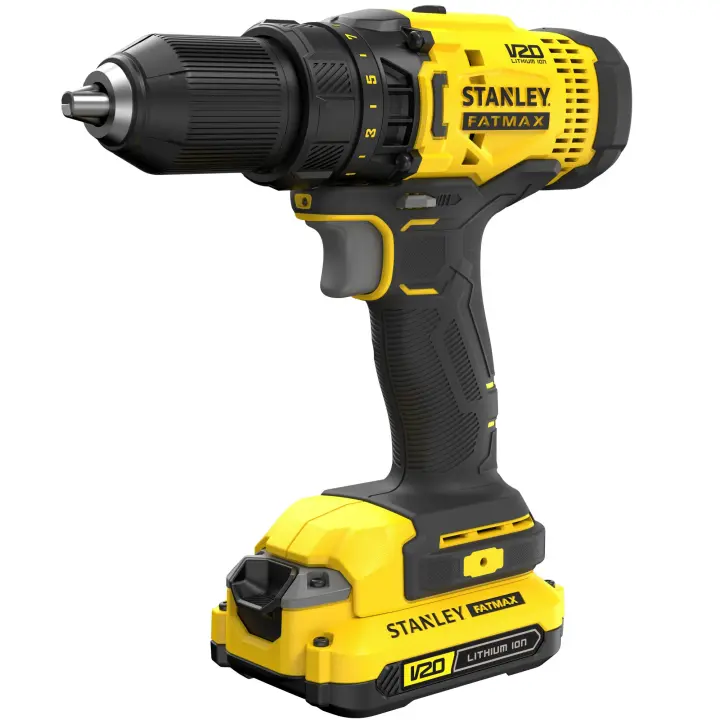 Stanley Taladro Atornillador V20 18V 50Nm con 2 baterías Li-Ion 1,5Ah - 1