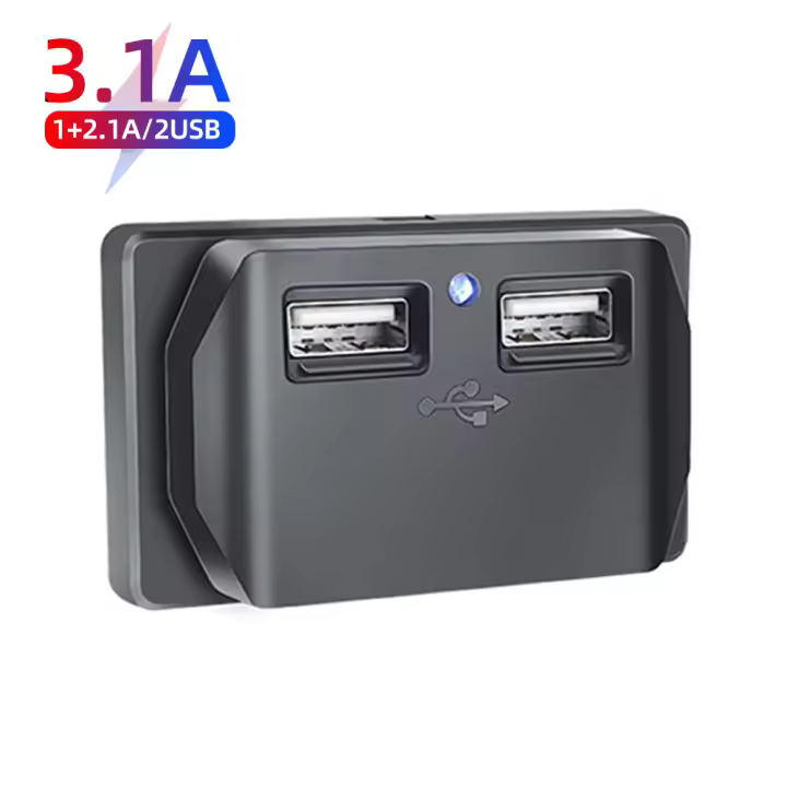 Cargador Rápido PD Tipo C QC 3.0 USB Con Interruptor Y Luz LED Enchufe De Poder Para Coche Motocicleta RV Barco 12V 24V - 1
