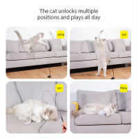 Juguete Interactivo Para Gatos Varita Con Plumas Y Vaciador De Sución Super Desmontable Accesorios Para Gatos Tamaño 15mm - details 5