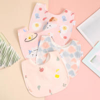 4pcs Pañuelos Ajustables De Algodón Para Bebés Recién Nacidos Bandana De Burp Para Niños Y Niñas Toalla De Lágrimas Para Comer - details 1