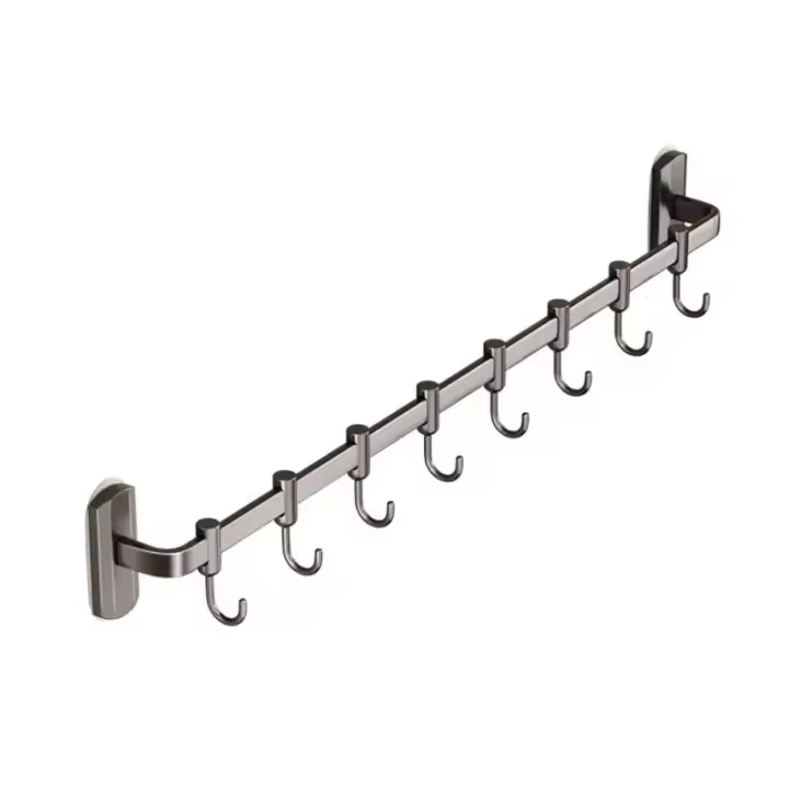 Gancho De Pared Organizador De Cocina Porta Utensilios Cuchillo Soporte Para Tapa De Olla Y Cuchara Almacenamiento De Toalla De Baño Y Ropa - 1