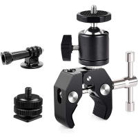 ERIKOLE Super Clip Con Cabeza De Bola Mini 360° Soporte De Liberación Rápida Para Trípode Tornillo 1/4 Clip Para Cámara DSLR Gopro - details 3
