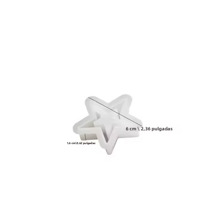 Molde De Estrella De Cinco Puntos En Resina Epoxy 3D Hueca Para Manualidades Y Decoración De Navidad Silicone Molde Para Hacer Regalos DIY - 1