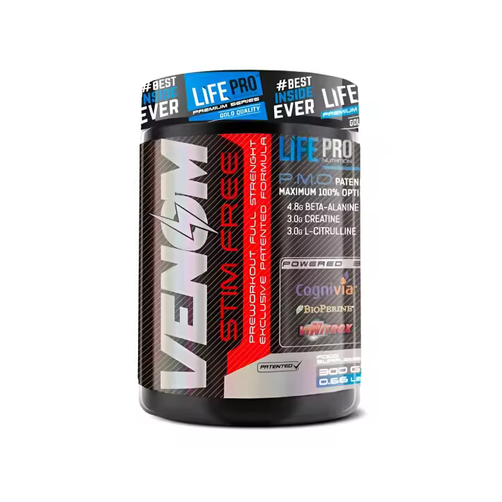 Life Pro Nutrition Venom Non Stimulant Pre-Workout 300g – Preentreno Sin Estimulantes  Life Pro - 1