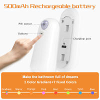 Lámpara De Noche Inteligente Con Sensor De Movimiento Cambio De Color En 7 Colores Luz LED RGB Gradiente Para Baño Y Comode - details 6