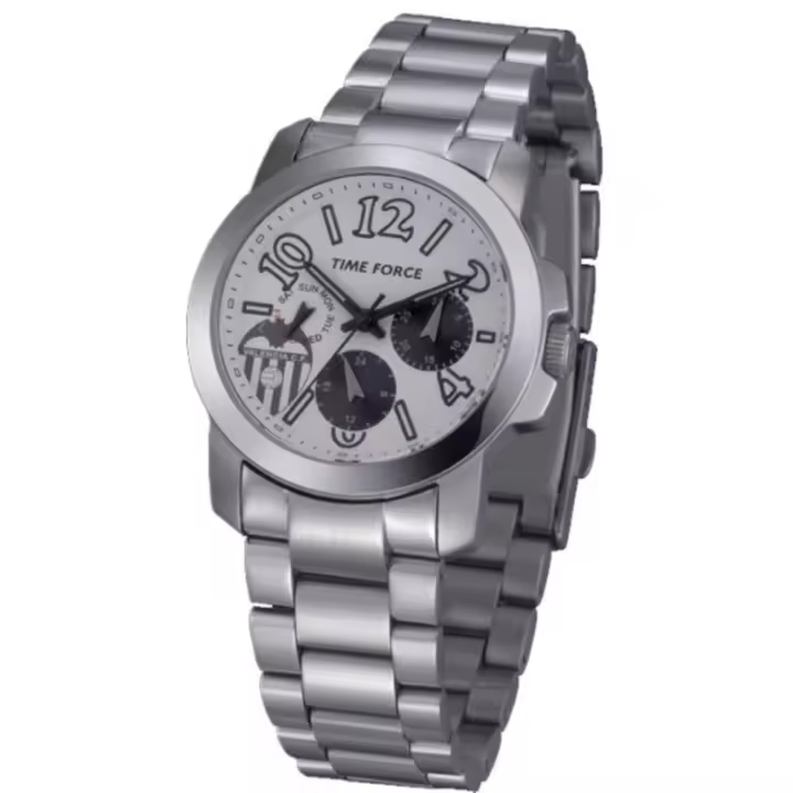Time Force Tf3363l02m  Reloj Para Para Chico Color Plateado - 1
