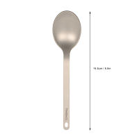 Cuchara De Titanio TOMSHOO Para Uso Doméstico Y Camping Platos Y Cucharas De Titanio Para Exteriores Sin Plegar Sin Descartables - details 5